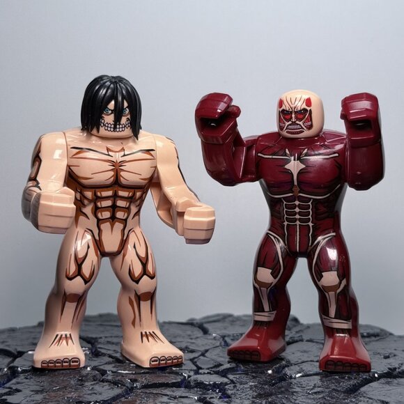 Attack on Titan Custom Minifigure Set- Eren, Mikasa, Levi, Armin & Titans (8pcs） - Picture 2 of 5